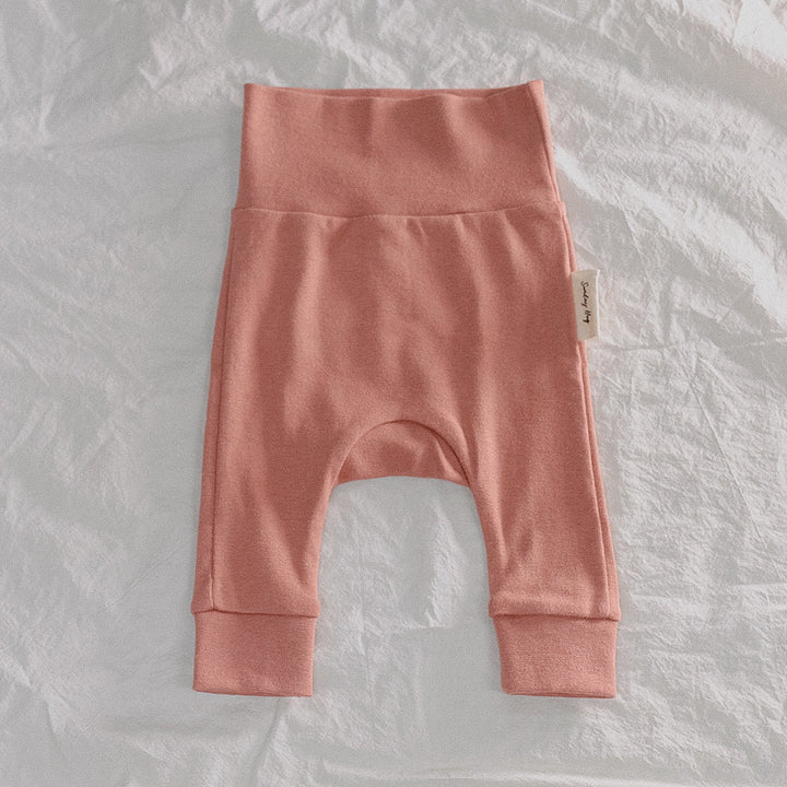 Baby Jogger Pants - Sunday Hug - Sunday Hug - S (3M) - Light Coral - Baby Essentials - Safe For Babies Sensitive Skin