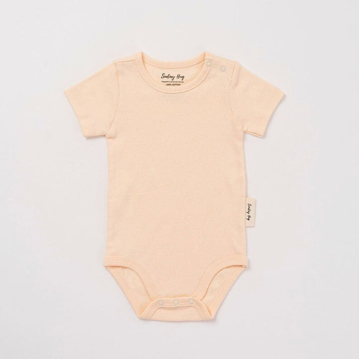 Baby Bodysuit - Short Sleeves in Earth Brown - Sunday Hug