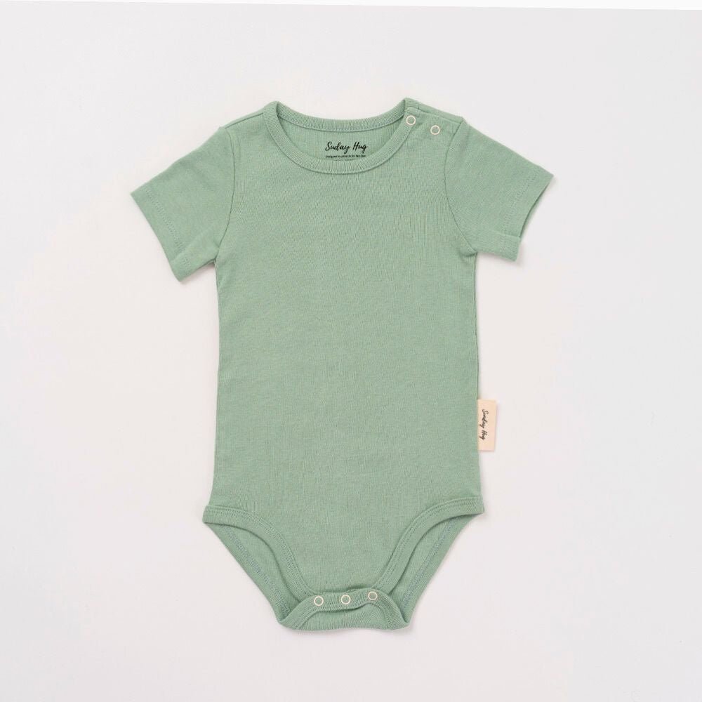 Baby Bodysuit - Short Sleeves in Earth Brown - Sunday Hug