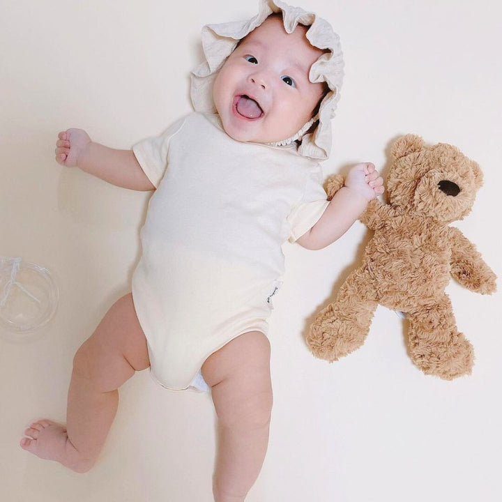 Baby Bodysuit - Short Sleeves in Earth Brown - Sunday Hug