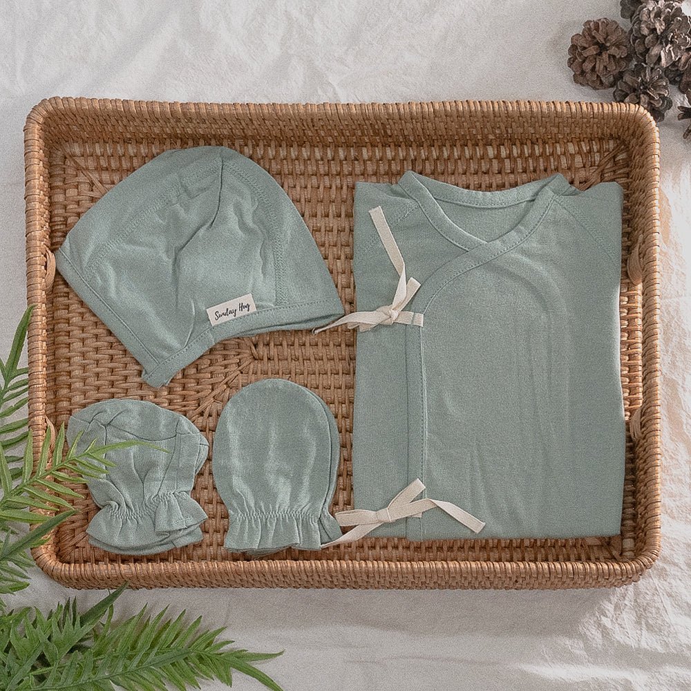 Infant Outfit Set in Jade Green - Sunday Hug