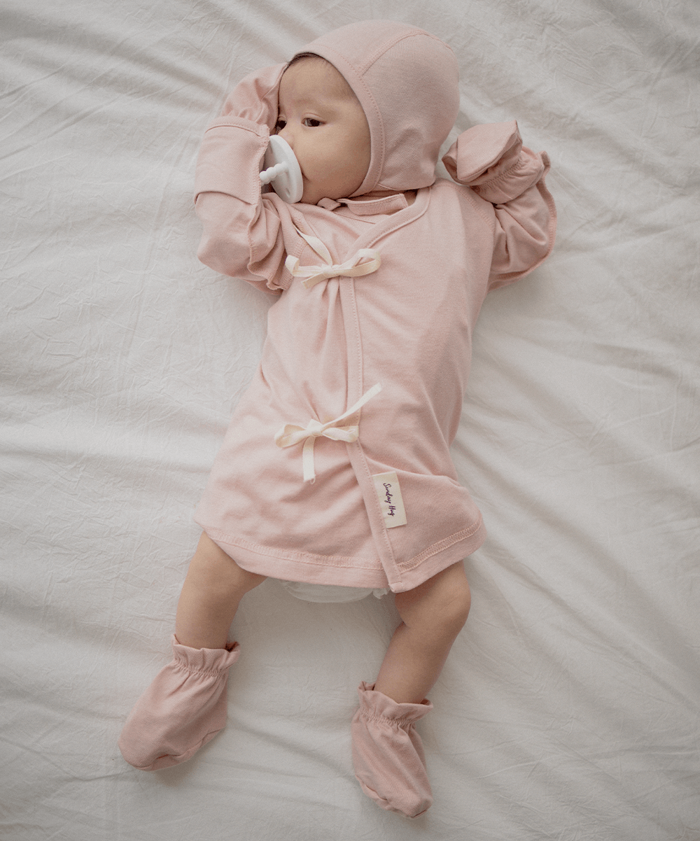 Infant Outfit Set in Oat Beige - Sunday Hug