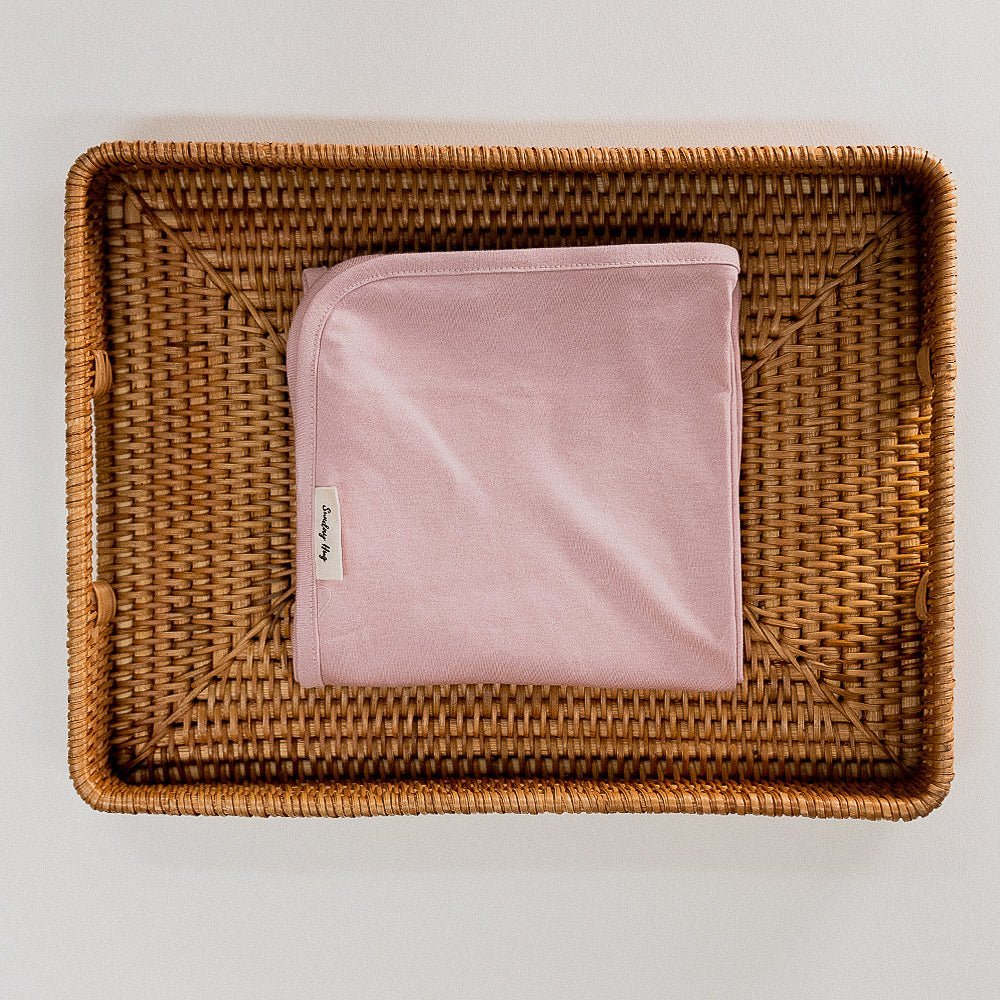 Swaddle Blanket in Baby Pink - Sunday Hug