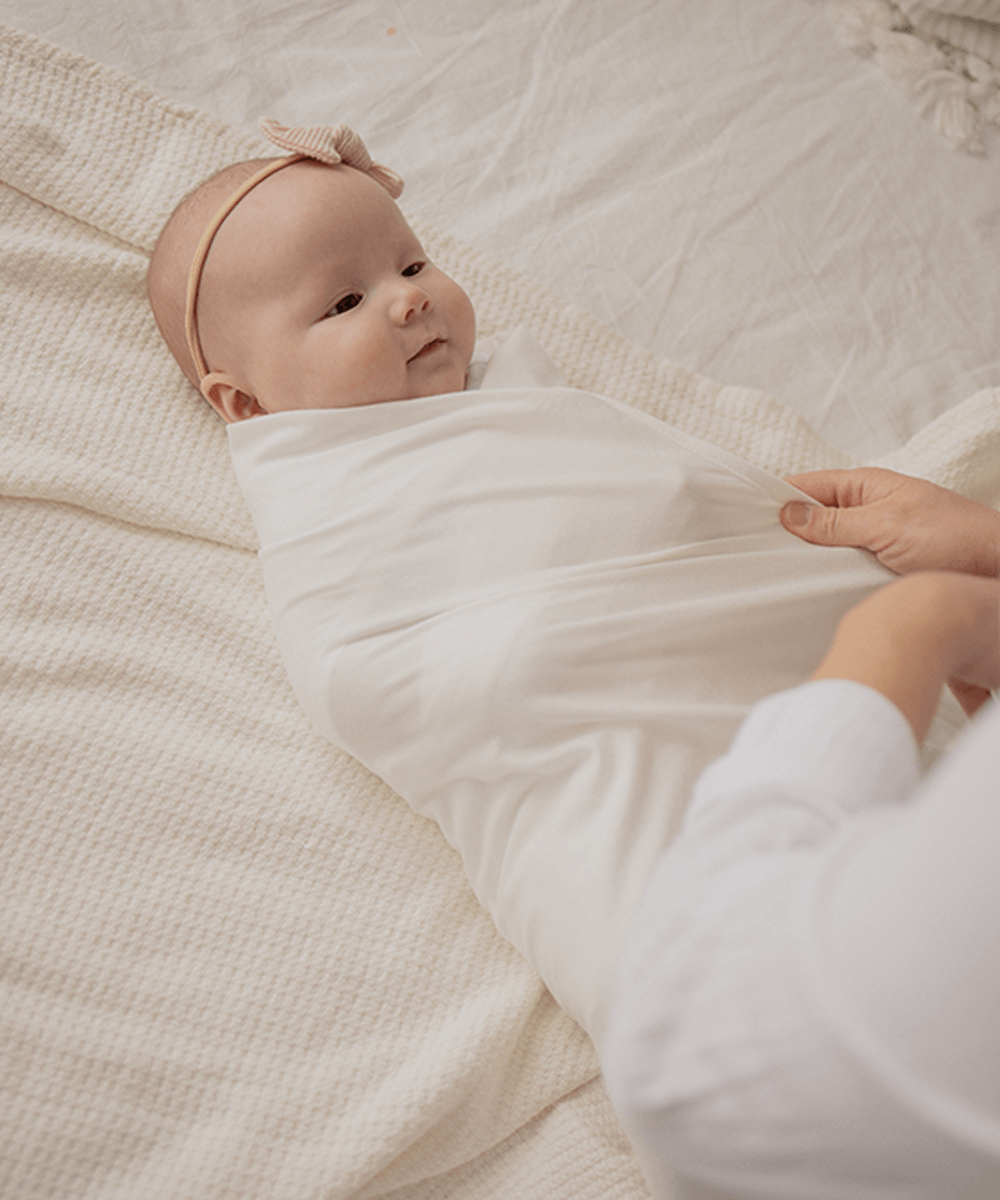 Swaddle Blanket in Baby Pink - Sunday Hug