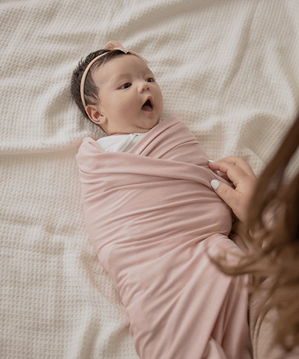 Swaddle Blanket in Oat Beige - Sunday Hug