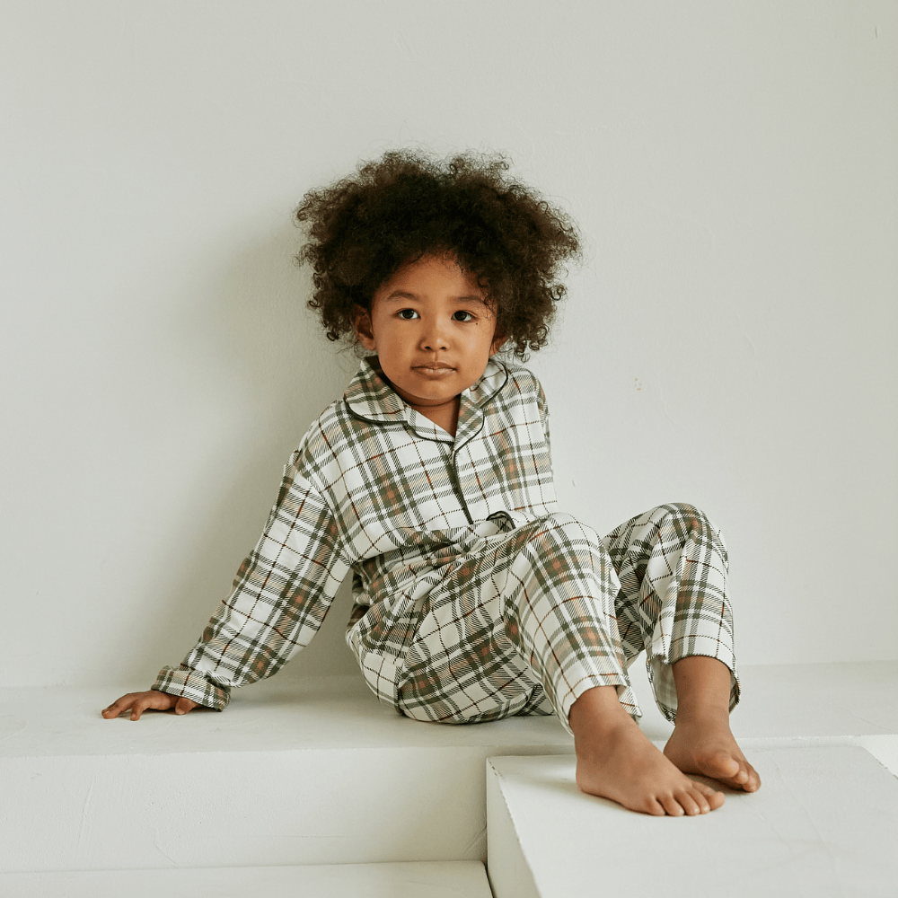 Sweet Dream Pajama in Check Green - Sunday Hug