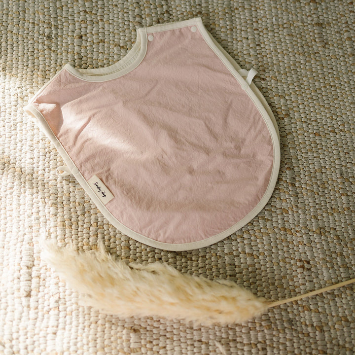 Baby Bib - Small / Large - Sunday Hug - Cotton - Baby Pink - Baby Essentials - For Drools and Food Spills